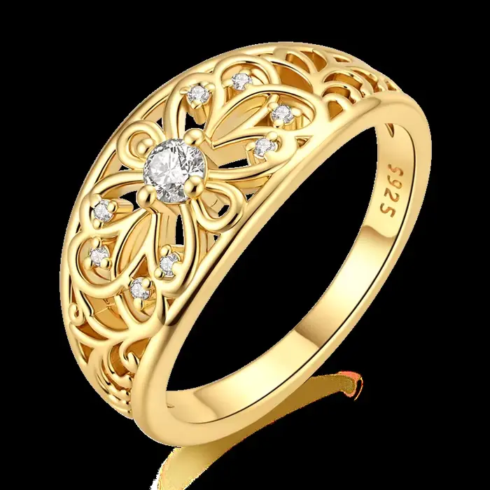 Bagues fermées en argent Sterling 925, motif croix, design classique, pour femmes, bague de mariage 