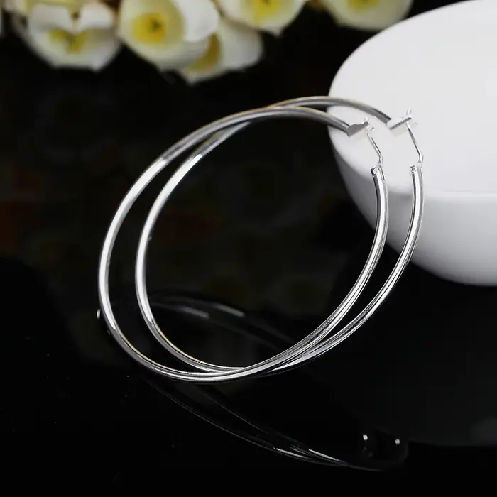 Boucles d'oreilles de mariage en argent Sterling 925 pour femmes