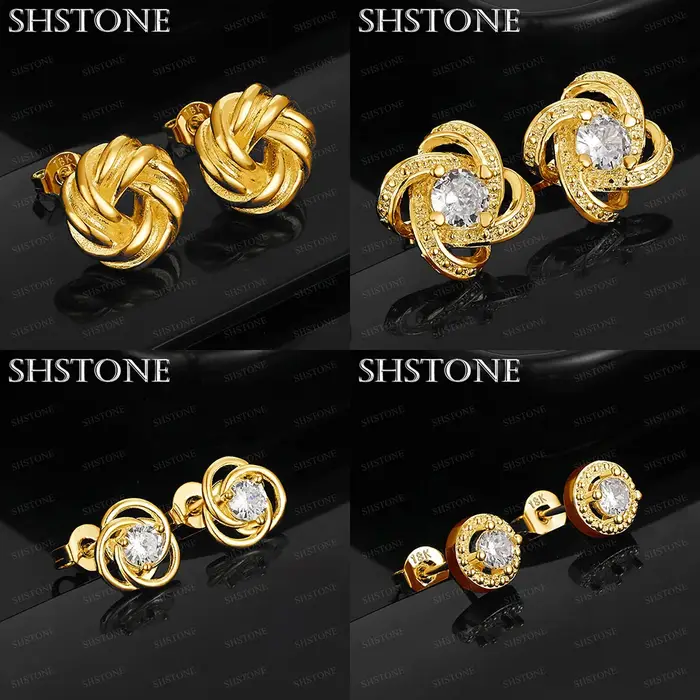 Boucles d'oreilles rondes en or 18 carats