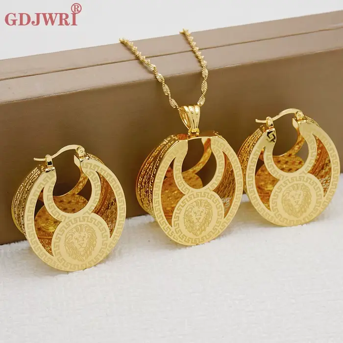 Ensembles de bijoux éthiopiens, accessoires de mariage pour femmes, grand pendentif, colliers, boucl