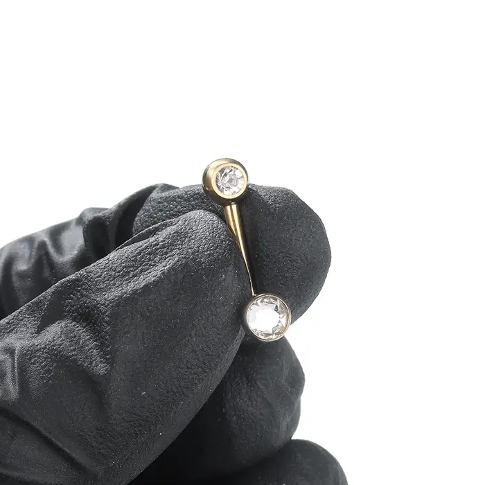 Piercing de Capuche Vertical en Titane pour Femme Bijoux de Corps Anneau de Ventre Fleur Jules Clip CZ Occasions Spéciales
