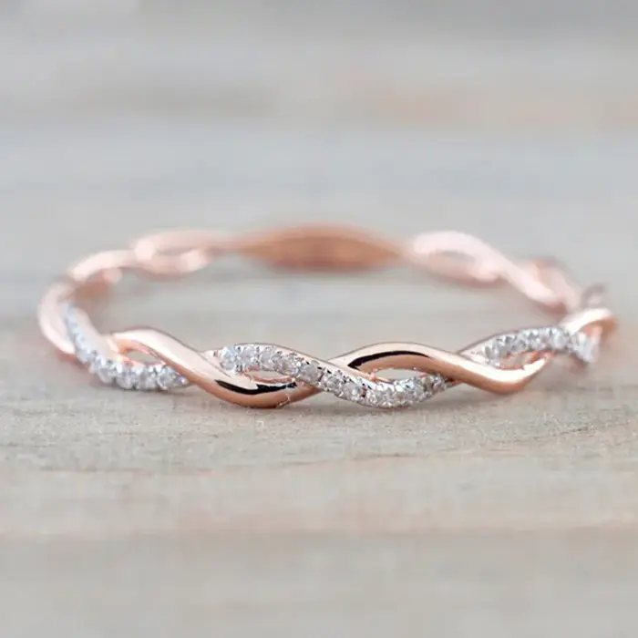 Huitan – bagues fines simples et élégantes pour femmes