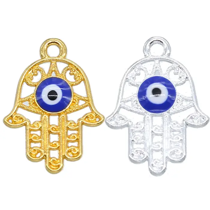 Bracelet perlé bleu mauvais œil, main de Fatima, collier pendentif, accessoires de bijoux, résultats