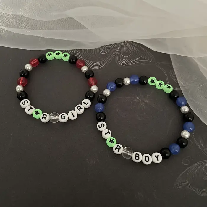 Bracelets faits à la main avec lettres pour hommes et femmes