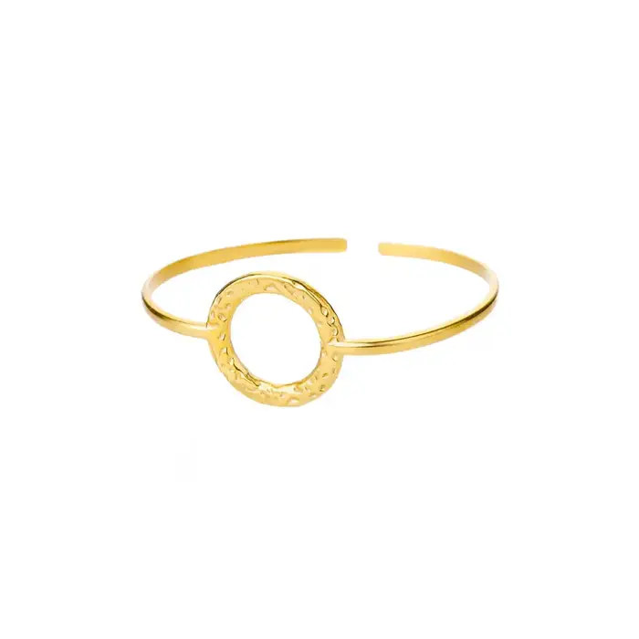 Bracelet élégant pour femme, vintage, en acier inoxydable 304, plaqué or 18 carats, avec zirconias
