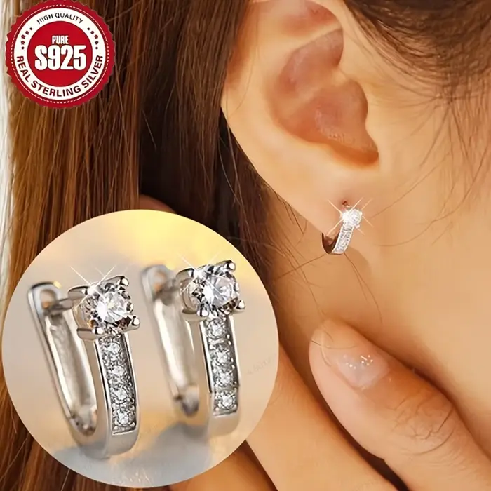 Boucles d'oreilles de luxe en argent Sterling S925 pour femmes