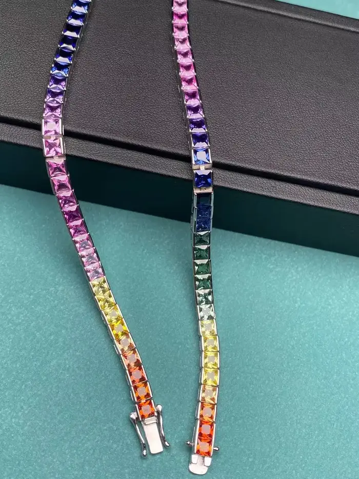 Pirmiana – Bracelet arc-en-ciel en argent S925