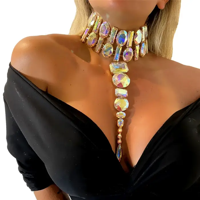 Grand collier en cristal AB