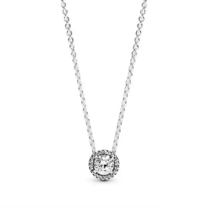 Collier scintillant en forme de flocon de neige en argent sterling s925 avec perles rondes et pendentif pour femmes pour occasions spéciales et cadeaux de mariage