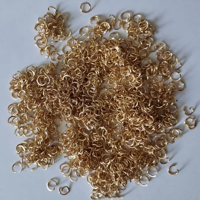 200 pcs/lot or argent gris boucle 0.9*7mm anneaux de saut ouverts pour la fabrication de bijoux à bricoler soi-même collier Bracelet résultats connecteur fournitures