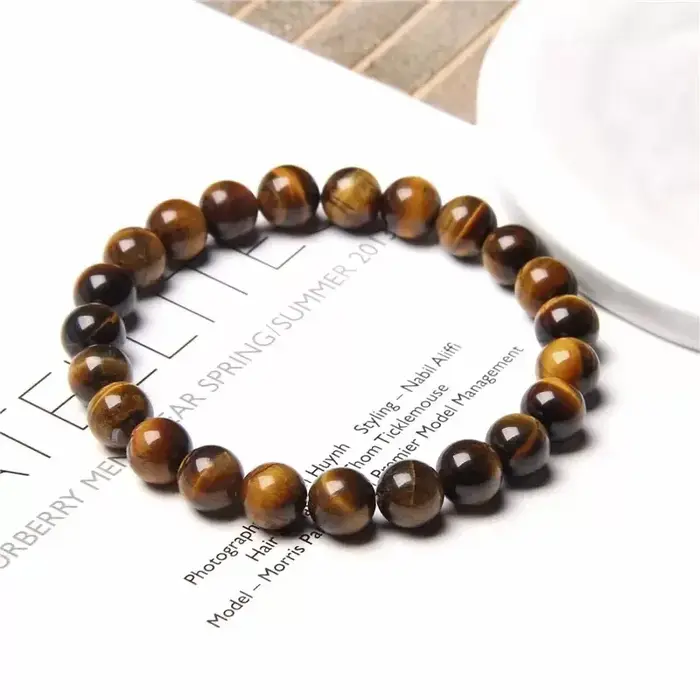 Bracelet yeux de tigre 100% naturel véritable pour hommes et femmes