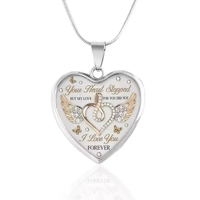 Extron Coussins Angel Wings Pendentif Collier