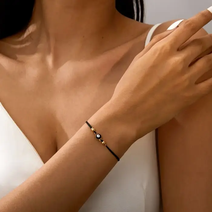 Bracelet Créatif Œil Grec en Résine avec Œil de Démon, Symbole de Protection et de Bonheur pour Femmes Hommes Occasions Spéciales Jours Fêtes