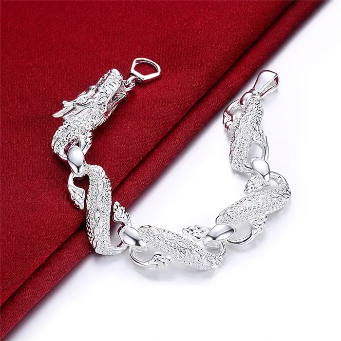 DOTEFFIL – Bracelet manchette Dragon en argent Sterling 925