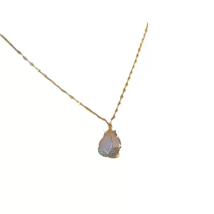 Collier doré de style floral, luxueux et classique, pour tous les jours et les fêtes, chaîne de clav