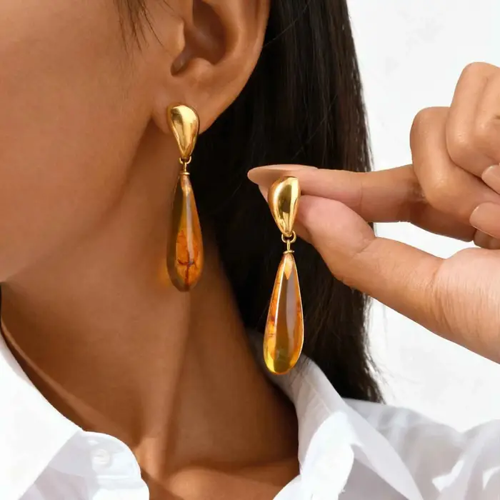 Boucles d'oreilles goutte d'eau pour femmes