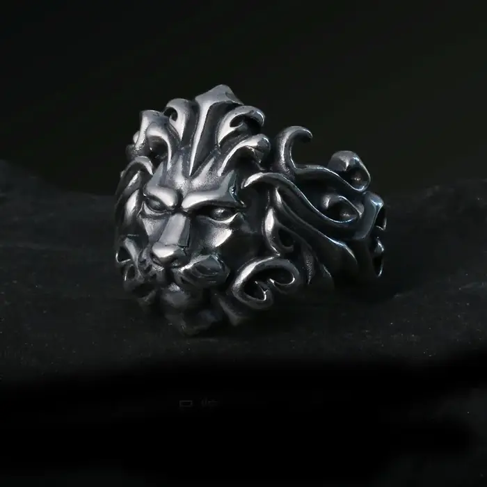 Bague Lion rétro pour hommes