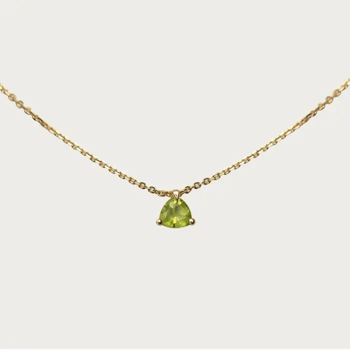Collier de luxe en argent incrusté vert Olive pour femme, pendentif en pierres précieuses, Design Or