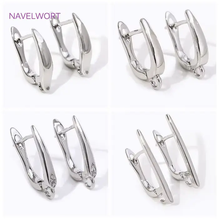 Boucles d'Oreille Crochet Fermoirs en Or 18K Plaqué pour Créations Bijouterie Personnalisées Occasions Spéciales Fournitures DIY