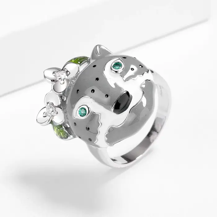 Bague en Émail Fait à la Main pour Couple