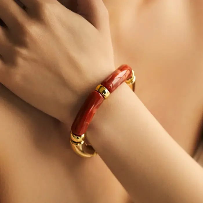 Bracelets léopard en acrylique à la mode