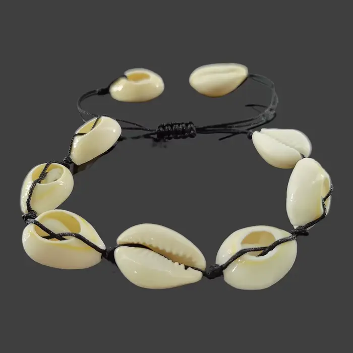 Bohème naturel coquille de mer bracelets porte-bonheur pour femmes hommes été plage de sable à la ma