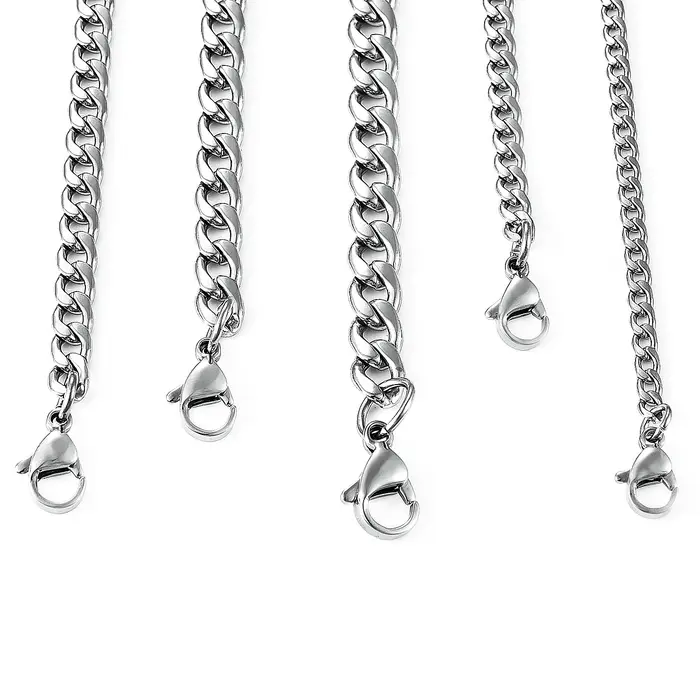Collier rond à maillons cubains pour hommes et femmes