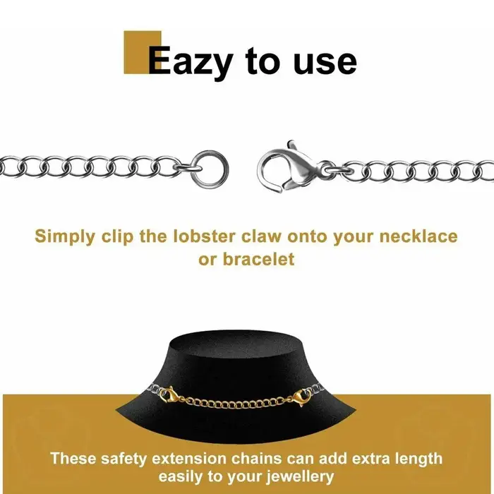 JOGold-Extension de sécurité pour collier et bracelet