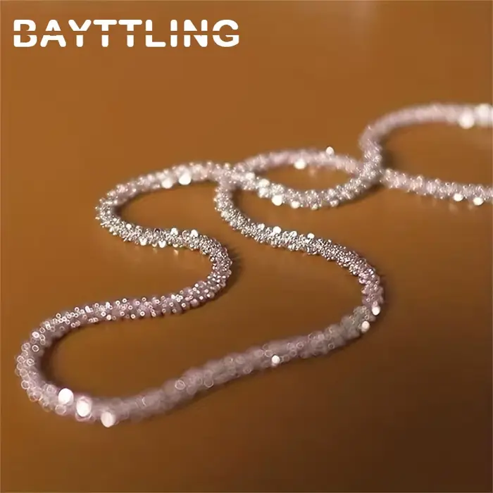 Collier scintillant en argent Sterling 925, 40-75cm, exquis, mode femmes, Couple, femme, cadeau d'an