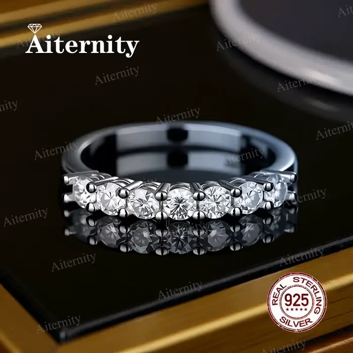Bague en argent 100% véritable S925 pour hommes et femmes, luxe brillant D VVS1, stylo testeur de di