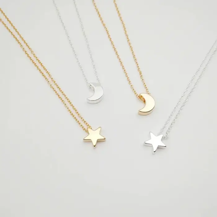 2024 nouvelles femmes Chocker or/argent couleur chaîne étoile coeur Collier ras du cou Bijoux Collana Kolye