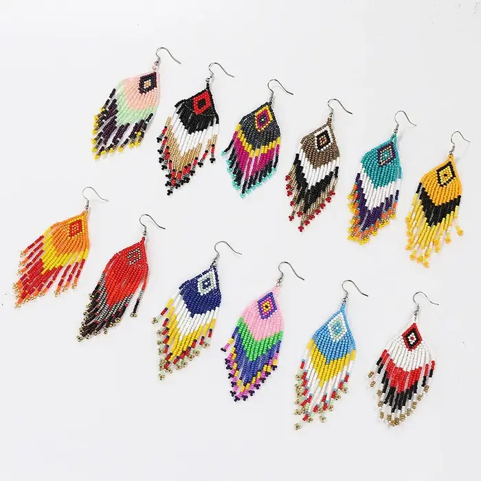 Boucles d'oreilles à franges style bohémien