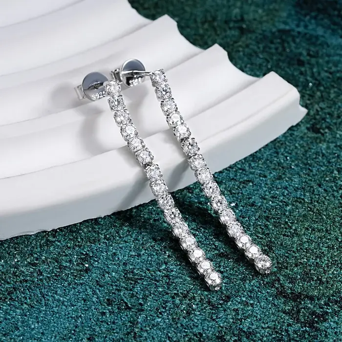 IOGOU 2.5mm 1.80cttw Moissanite boucles d'oreilles tendance 2024 Original et pur 925 en argent Sterl