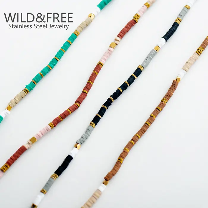 Collier Vintage en Acier Inoxydable Plaqué Or pour Femme