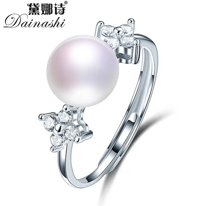 Dainashi – bague en argent Sterling 925 avec perles de culture d'eau douce