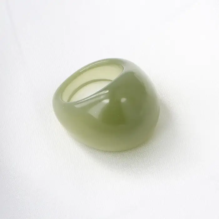 Anneaux acryliques transparents de couleur ambre pour femmes, bagues géométriques en résine, bijoux 