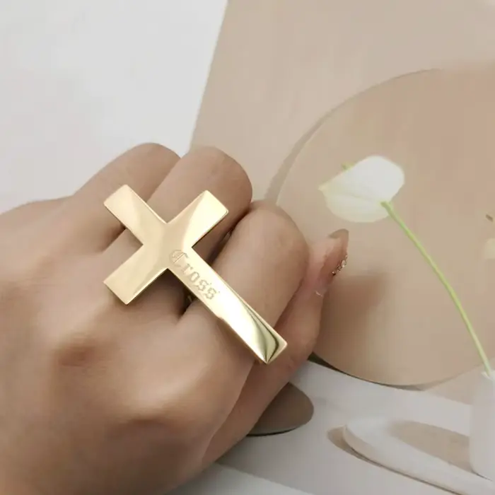 Bague croisée personnalisée à deux doigts
