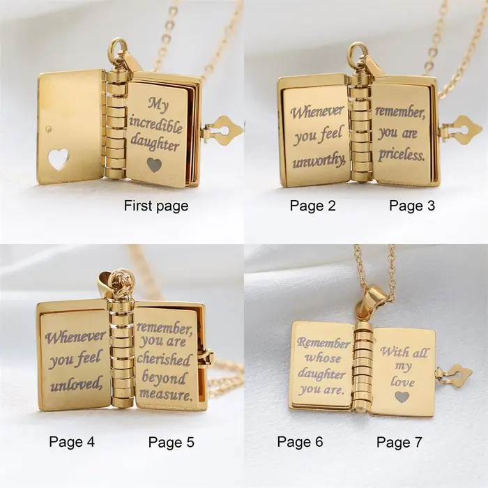 Collier de livre de fille