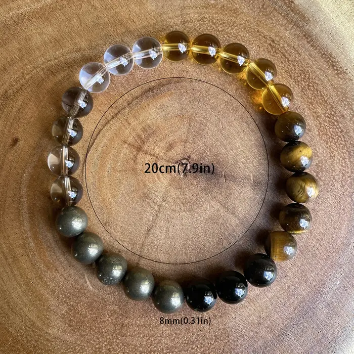 Bracelet ouvre-route, bracelet en pierre d'oeil de tigre et cristal