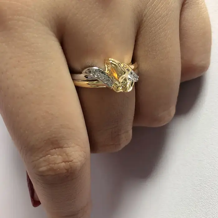 Bague en argent galvanisé pour dames