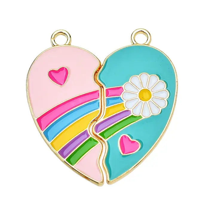 2 paires mode meilleurs amis coeur amour Couple pendentif breloque