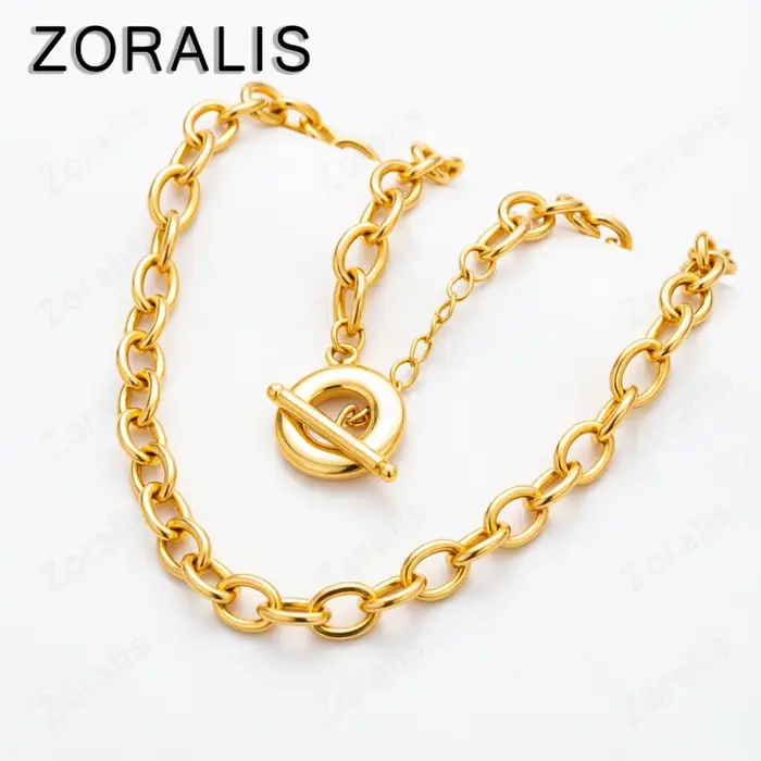 Collier OT en or 18 carats, chaîne de 18 pouces pour homme et femme, cadeau de fiançailles, de maria