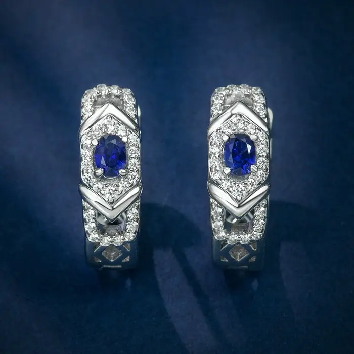WUIHA Vintage 925 en argent Sterling laboratoire saphir émeraude rubis diamants à haute teneur en ca