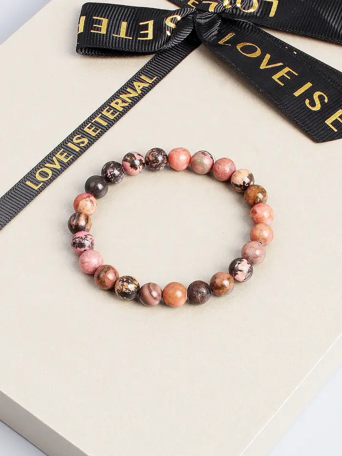Bracelet de perles en Rhodonite