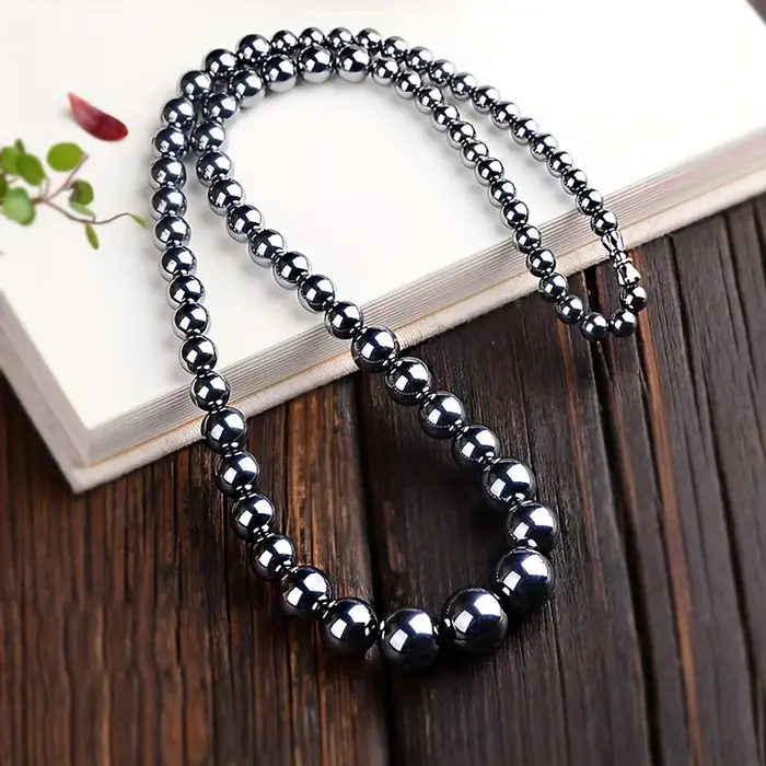 Collier en pierre naturelle Terahertz, soulagement de la fatigue du cou, cadeau