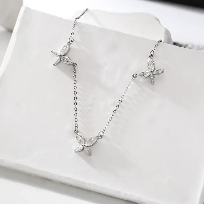 Collier papillon en argent sterling 925