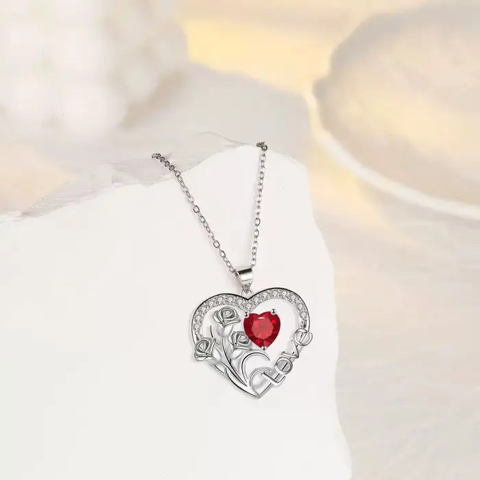 Collier pendentif en Zircon de luxe avec boîte-cadeau Apple