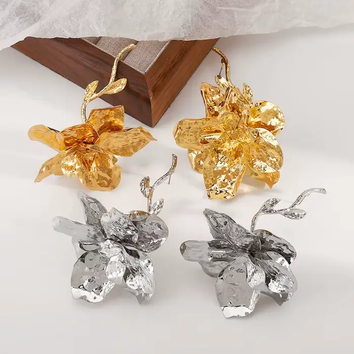 Boucles d'oreilles Vintage en métal pour femmes