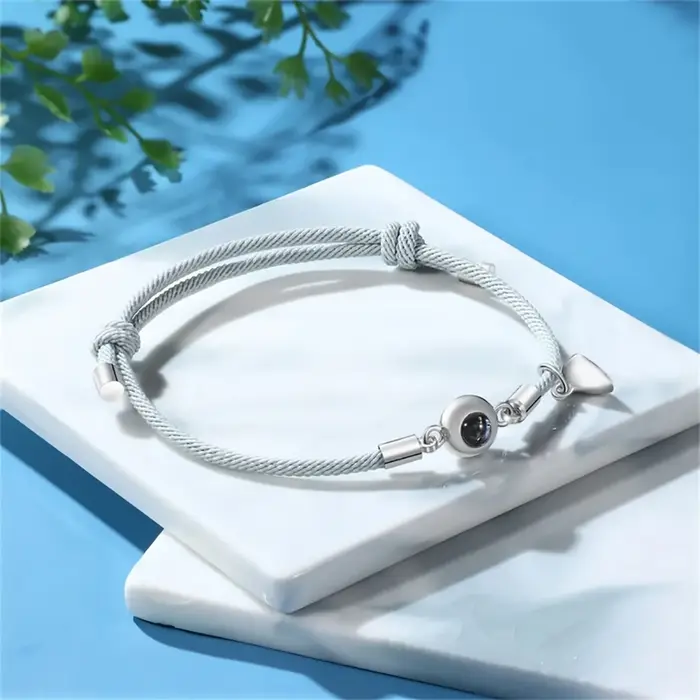Bracelets de Projection de photos de Couple personnalisables