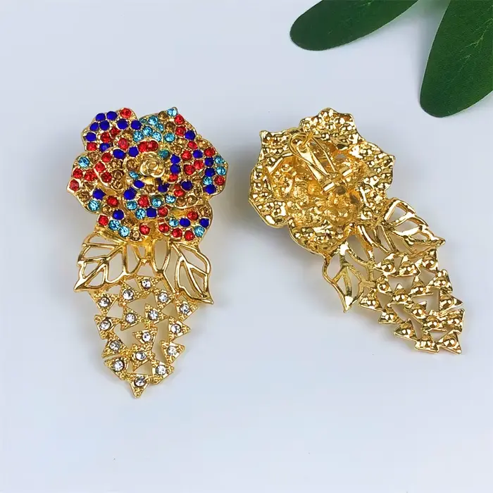 Ensemble de bijoux plaqués or 18 carats vintage pour femmes